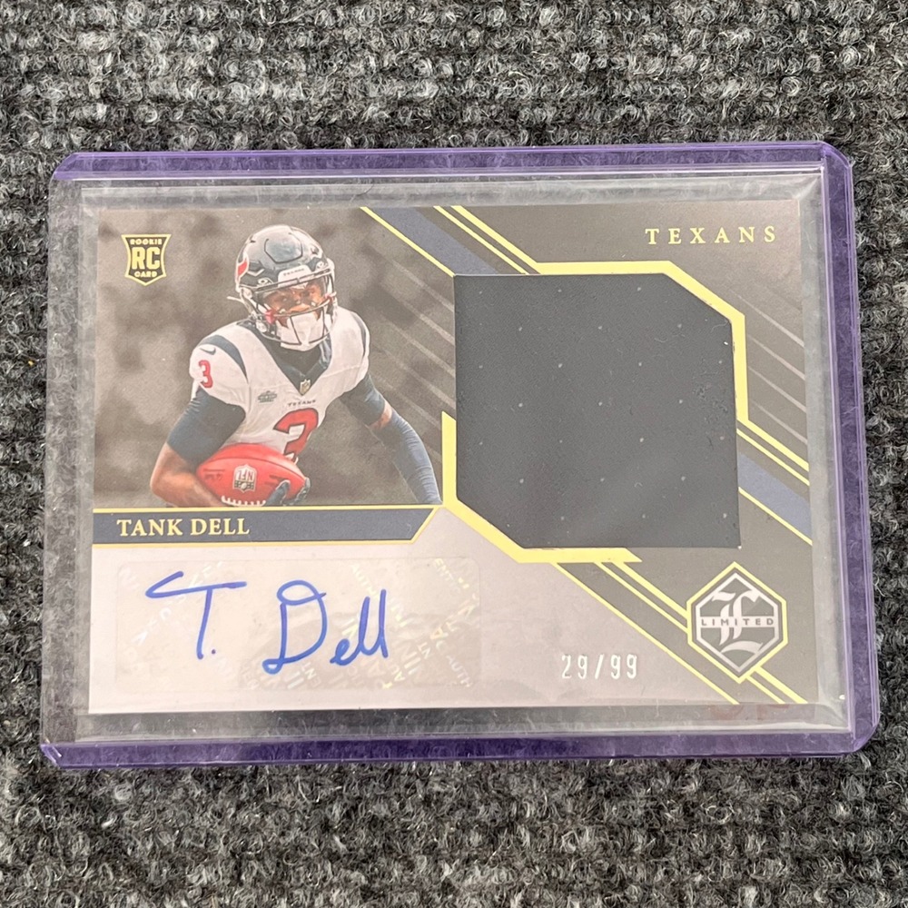 2023 Panini Limited Tank Dell Rookie Patch Auto /99 RC Houston Texans No. 177